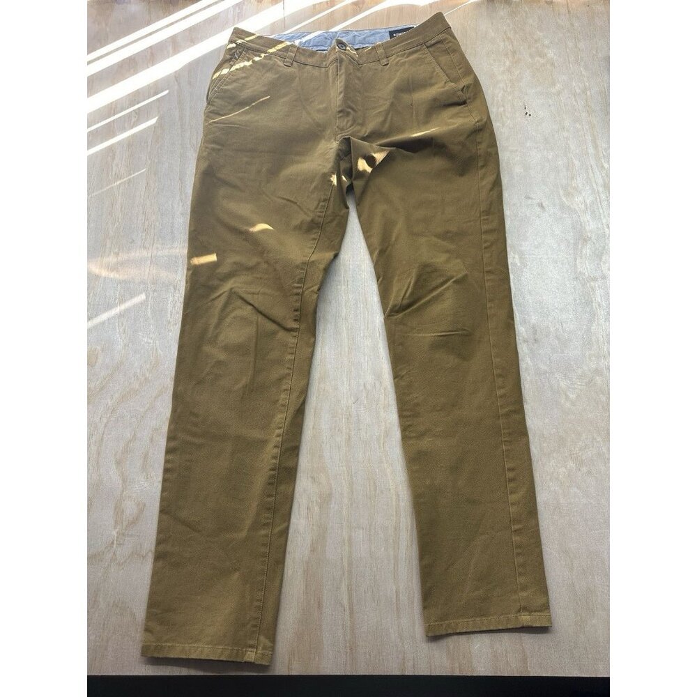Bonobos Men's Brown Khaki Pants 33/32 100% Cotton Business Casual